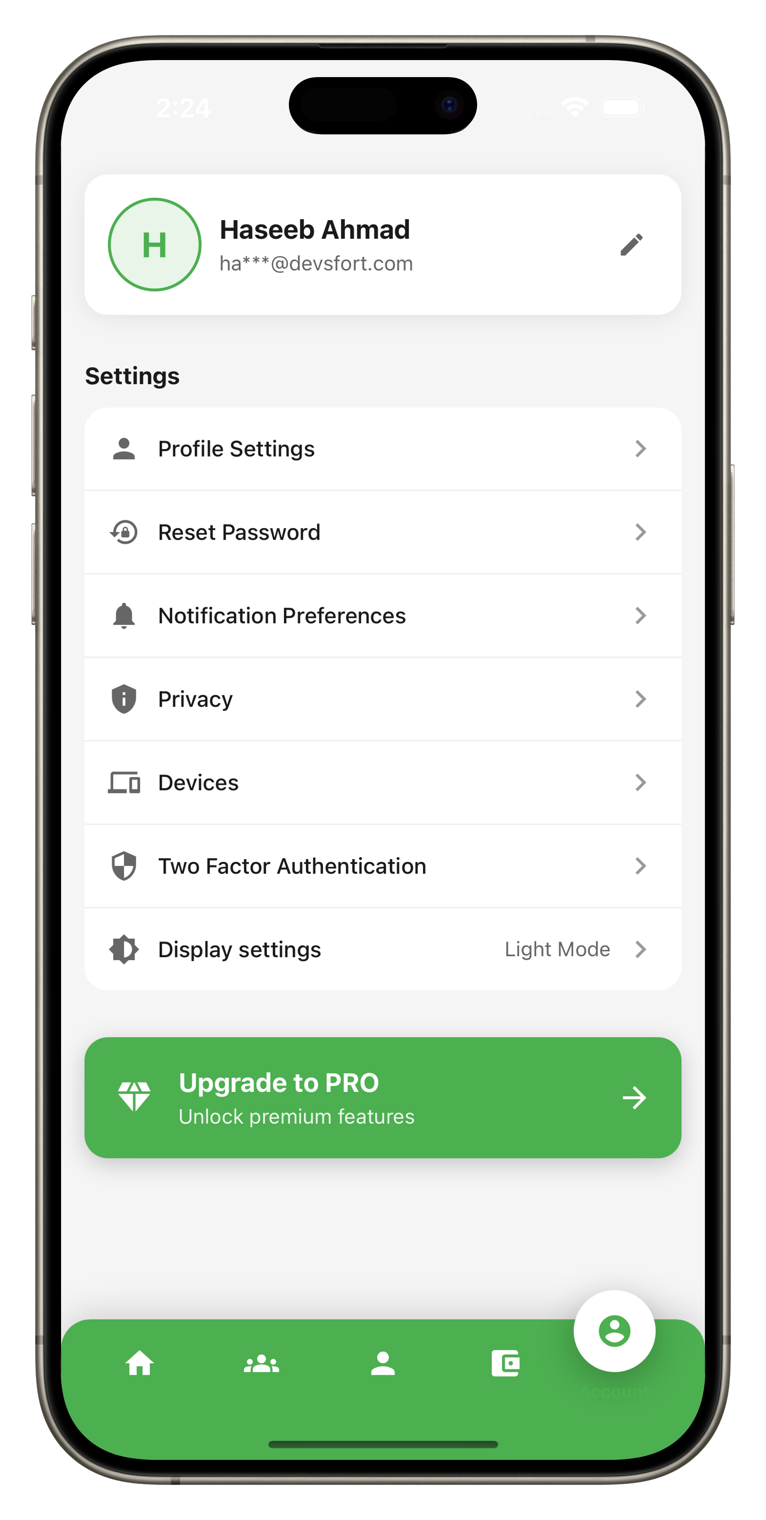Customizable Settings
